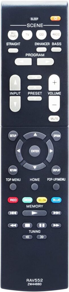 New RAV552 ZW44660 Replaced Remote Control fit for Yamaha AV Receiver HTR-2071 RX-V283 RX-V283BL