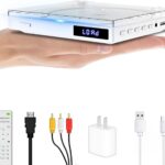 Mini DVD Players with USB Port, HDMI/RCA Output with Mini DVD Players for TV, Supports All Region NTSC/PAL up to 1080P, USB Input Design, Include Remote Control