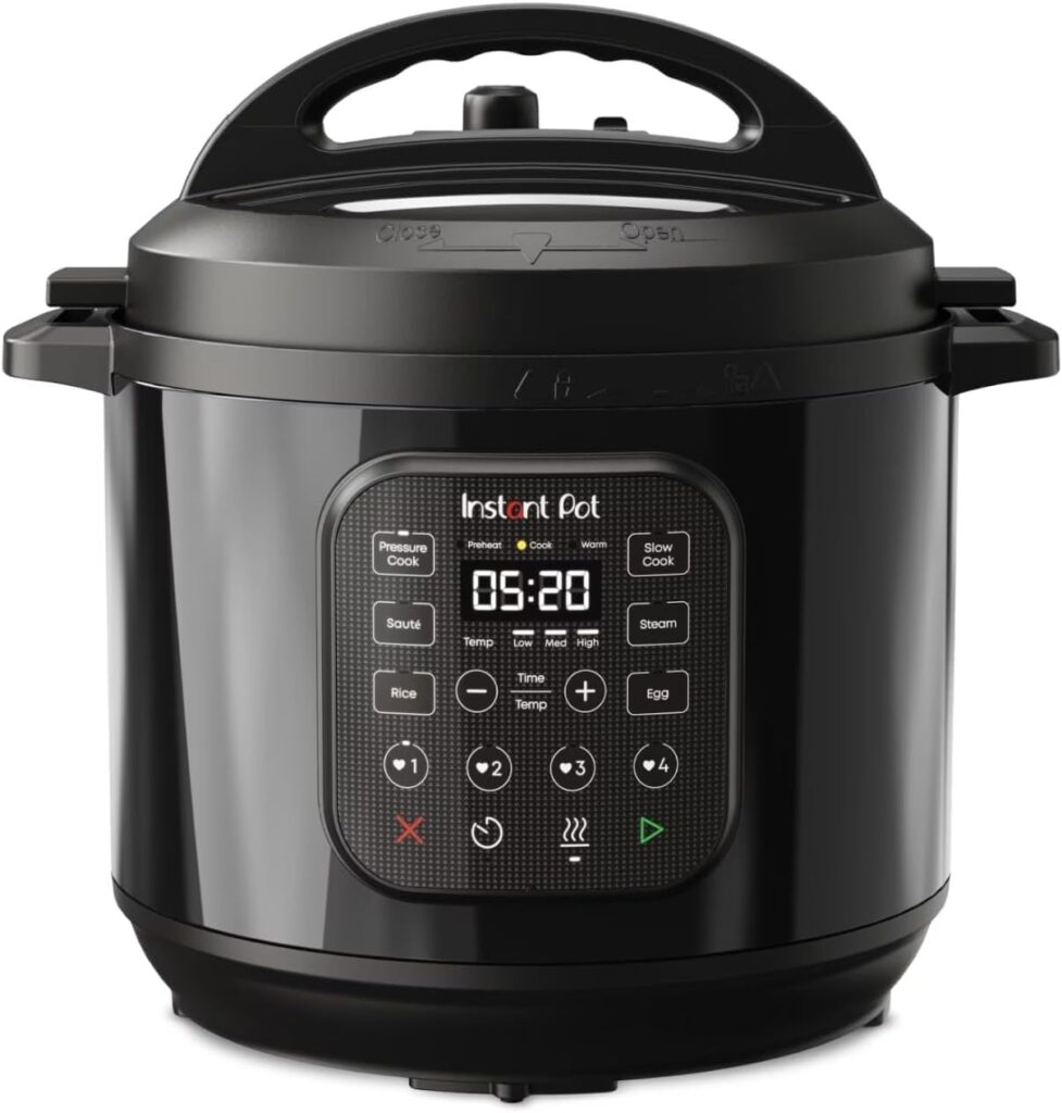 Instant Pot 8Qt RIO Chef Series 7-in-1 Multi-Cooker, Black – Pressure Cooker, Slow Cooker, Rice, Sauté, Steamer, Warmer & More, Nonstick Wide Base, Family Size Programmable Electric Pot