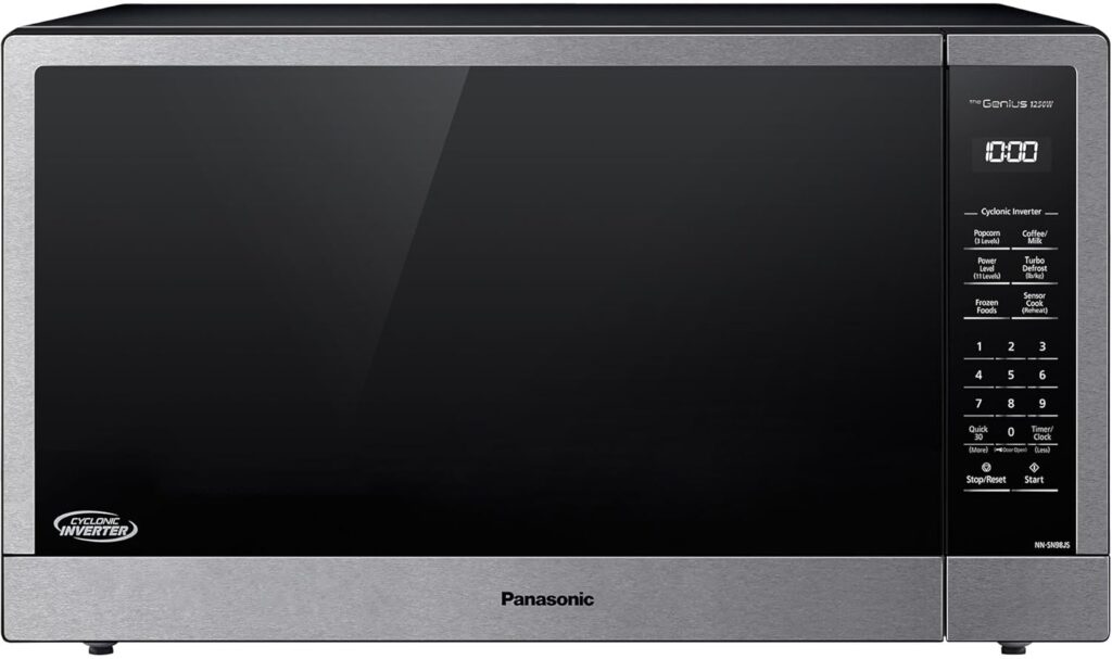 Panasonic NN-SN98JS Microwave Oven Stainless Steel Countertop/Built-In with Inverter Technology and Genius Sensor, 2.2 Cubic Foot