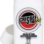 Crisbee Stik® Cast Iron and Carbon Steel Seasoning – Family Made in USA – The Cast Iron Seasoning Oil & Conditioner Preferred by Experts – Maintain a Cleaner Non-Stick Skillet