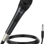 Fifine Karaoke Microphone, Dynamic Vocal Microphone for Speaker, 6.35MM Wired Handheld Mic with On and Off Switch and 14.8ft Detachable Cable-K6