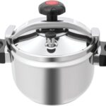 Stainless Steel Pressure Cooker with Large Capacity Pressure Stewing Cooker Pot Cookware with Limiting&Relief valve and 3-layer Composite Bottom, Electric/Induction/Gas Stove Compatible(7.4 Qt)