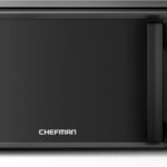Chefman Countertop Microwave Oven 0.7 Cu. Ft., 700 Watts with 10 Power Levels, 6 Cooking Presets with One-Touch Express Cook, Eco Mode, Child Safety Lock, & Mute Button – Black