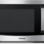 TOSHIBA EM131A5C-SS Countertop Microwave Ovens 1.2 Cu Ft with 12.4″ Removable Turntable Smart Humidity Sensor, 12 Auto Menus Mute Function ECO Mode Easy Clean Interior, 1000W, Silver