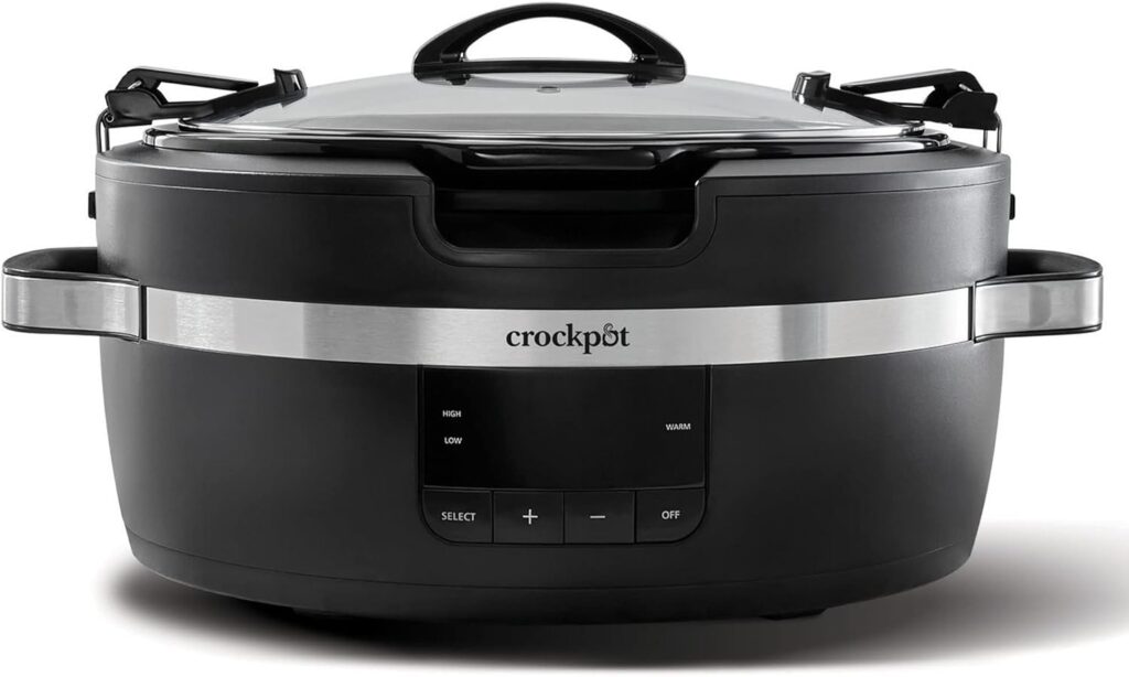 Crock-Pot Thermoshield Slow Cooker with Easy Carry Handles | 6 Quart Manual Slow Cooker, Black