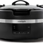 Crock-Pot Thermoshield Slow Cooker with Easy Carry Handles | 6 Quart Manual Slow Cooker, Black