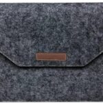 Felt Laptop Sleeve Bag Tablet PC Case Ultra Slim Business Carrying Case Protective Bag, Slim Envelope Compatible with Apple MacBook, Acer Dell HP Microsoft Notebook (Dark Gray, 14-inch)