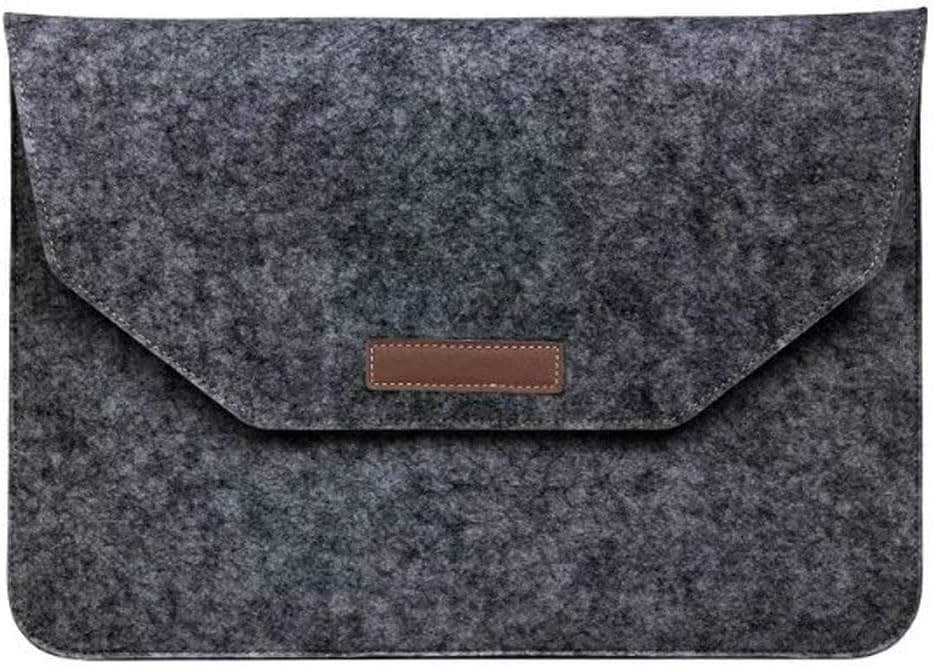 Felt Laptop Sleeve Bag Tablet PC Case Ultra Slim Business Carrying Case Protective Bag, Slim Envelope Compatible with Apple MacBook, Acer Dell HP Microsoft Notebook (Dark Gray, 14-inch)