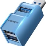 3 Ports USB 3.0 Adapter, USB Hub with 1 USB 3.0 and 2 USB 2.0 Port, Portable USB Port Splitter for Keyborad, Mobile Hard Disk, U Disk, Camera, Mouse,etc (Blue)