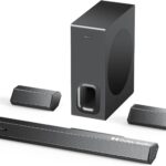 Hiwill 5.1ch Dolby Sound Bar for Smart TV, Surround Sound System for TV, Home Theater Soundbar with Wired Subwoofer, 2 Wired Surround Speakers, 12-level Adjustable Bass and Treble, BT/HDMI ARC/Opt/AUX