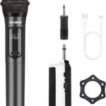 Wireless Microphone,Professional Handheld Cordless Dynamic Mic System with Rechargeable Receiver(160 Ft),Karaoke Microphone Set for Singing,Karaoke,Wedding,DJ,Party,Speech,Church,PA,K60-1