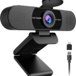 EMEET 1080P Webcam with Microphone, C960 Web Cam, 2 Mics, 90° FOV, USB Type-A & A-to-C Adapter, Plug&Play Computer Camera for Online Calling, Zoom/Teams/Facetime, Switch 2 Camera Support, 2025 Version