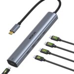 USB C Hub 10Gbps,MOKiN USB C Splitter with 4K@60Hz Video Output,100W PD Charging,Data Transfer,USB4 Multiport Dongle for MacBook Pro,iPad Pro and Type-C Devices