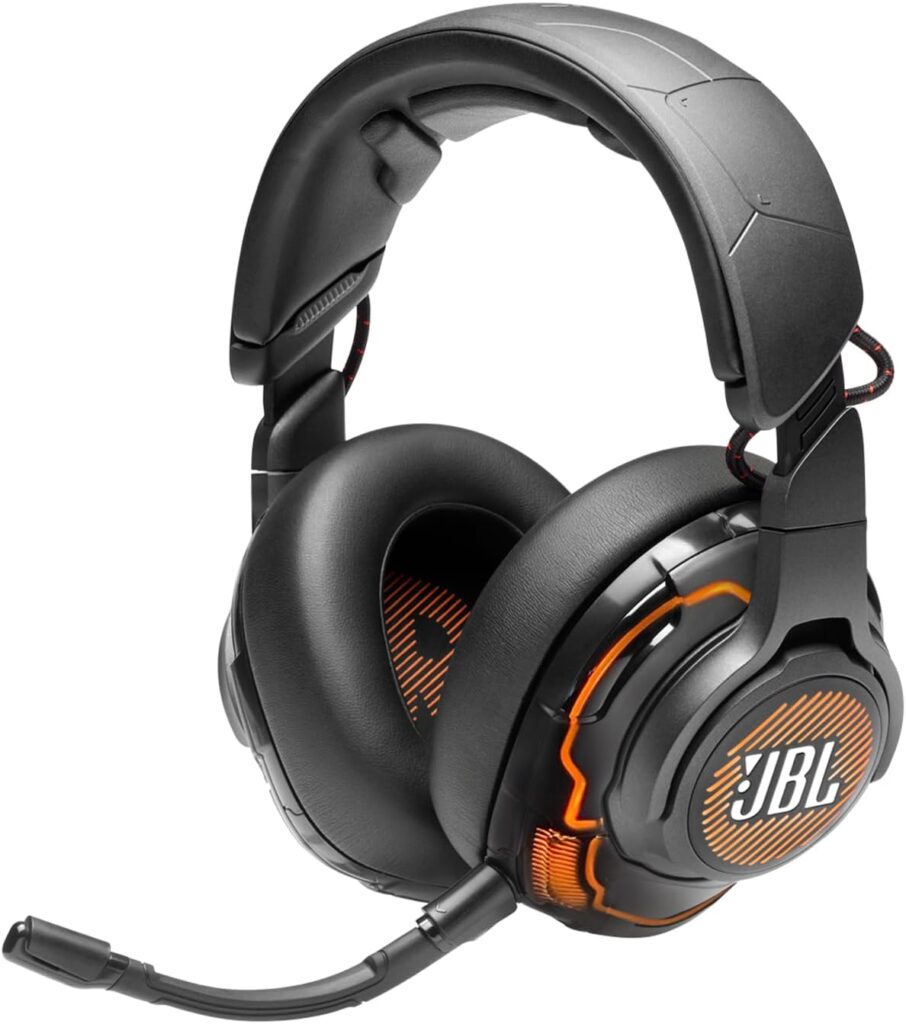 JBL Quantum One – USB wired over-ear professional gaming headset with head-tracking enhanced JBL QuantumSPHERE 360, Active noise cancelling and Hi-Res certified sound (Black)