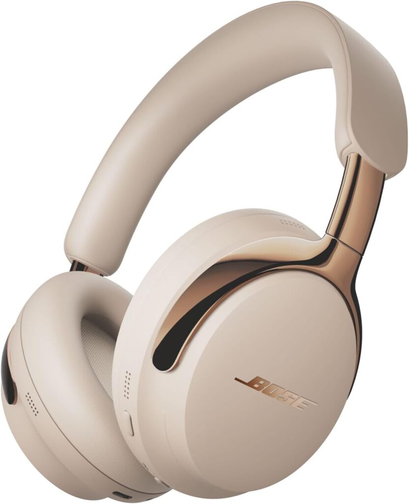 Bose New QuietComfort Ultra Bluetooth Headphones (2nd Gen), Wireless Headphones with Spatial Audio, Over Ear Noise Cancelling with Mic, Up to 30 Hours of Play time, Driftwood Sand – Limited Edition