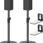 Heavy-Duty Speaker Stands Pair for Sony Speaker Stands HT-A9 SA-RS3S SA-Z9R with Sony Soundbar Mounts Height Adjustable 29″ to 37.5″ Speaker Stand for Sony Surround Sound Speakers