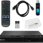 Panasonic DVD Player DVD-S700 + Remote Control + High Speed 6 Foot 4K HDMI Cable + Ultra USB Flash Drive 64GB and Quality Photo Microfiber Cloth