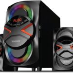 Boytone BT-326F, 2.1 Bluetooth Powerful Home Theater Speaker System, with FM Radio, SD USB Ports, Digital Playback, 40 Watts, Disco Lights, Full Function Remote Control, for Smartphone, Tablet., Black