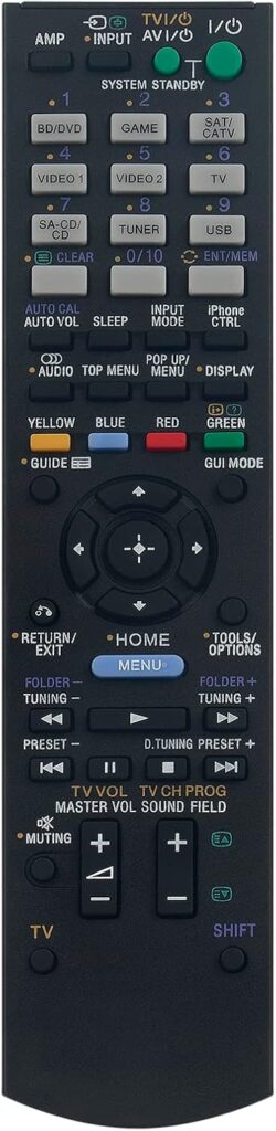 RM-AAU106 Replaced Remote Control Compatible for Sony AV Receiver Home Theater System STR-DH730, STR-DH830, STR-DH720, STR-DH720HP STRDH720 RM-AAU106 1-489-345-11 STR-DH720HP STRDH730