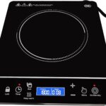 OMEO Portable Induction Cooktop Hot Plate Countertop Burner 1800 Watts Induction Burner with LCD Sensor Touch, LED Display, 10 Temperature Levels, Child Safety Lock, Auto Shutoff Function