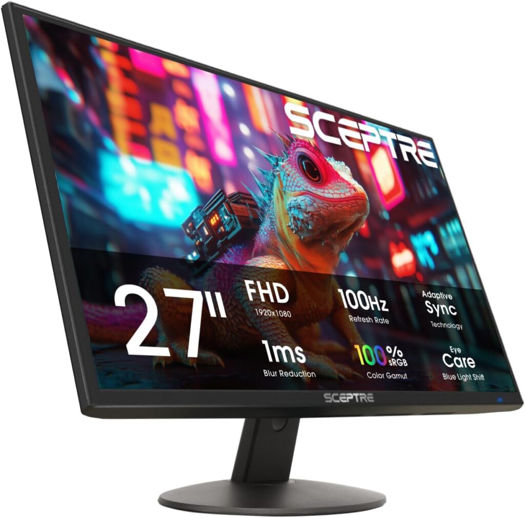 Sceptre Nw 27-inch 100Hz Gaming Monitor HDMI x2 VGA Build-in Speakers, Machine Black 2025