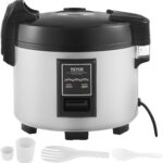 VEVOR Commercial Rice Cooker, 45-Cup Rice Cooker, 9.51 Qt / 9 Liter Large Rice Cooker and Warmer with Nonstick Inner Pot, Fast Cooking and 12-Hour Keep Warm, with Rice Cup and Paddle, for Restaurant