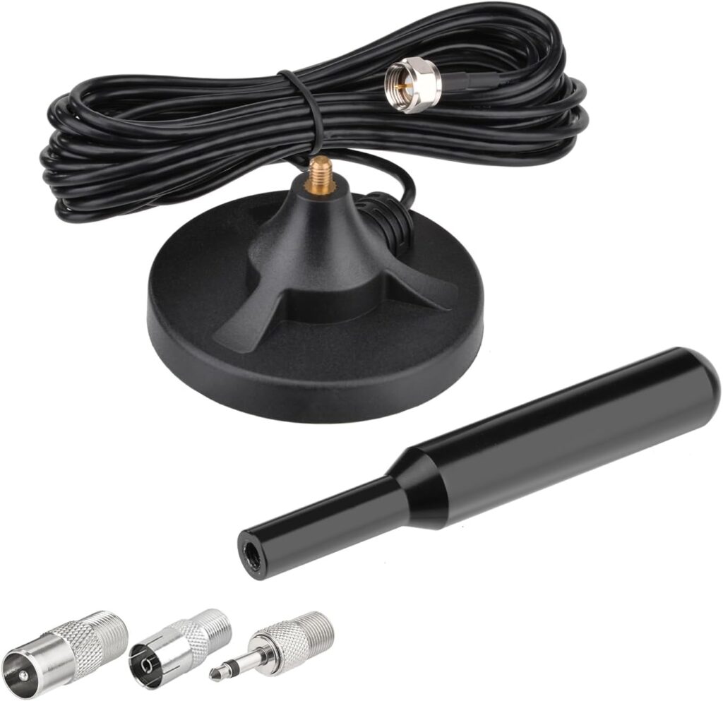 Bingfu FM Antenna Replacement for Home Stereo Radio Receiver Indoor for Pioneer Onkyo Yamaha Marantz Sherwood Digital HD Radio Bluetooth AV Audio Video Theater Tuner FM Magnetic Base Antennas