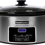 8-Quart Digital Programmable Slow Cooker with Timer – Small Kitchen Appliance for Family Dinners – Serves 10+ People – Heat Settings: Keep Warm, Low and High