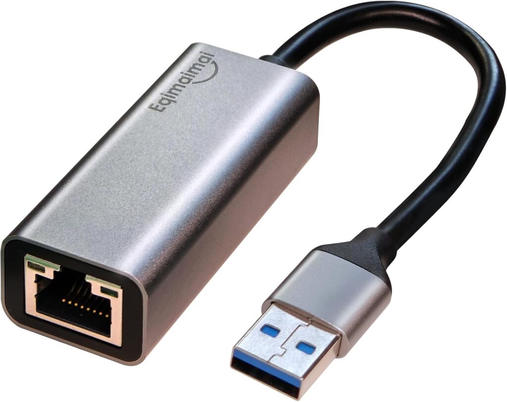 USB A to ethernet Adapter,USB 3.0 Gigabit to ethernet Adapter Compatibility 100/1000MBPS,Compatible with Windows, Mac OS, Linux, PC, Laptops, and More