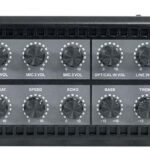 Rockville RCS650-6 650 Watt 6-Zone 70V Commercial Amplifier, Bluetooth, USB/SD/FM Playback, Rack-Mountable, for Restaurants & Offices