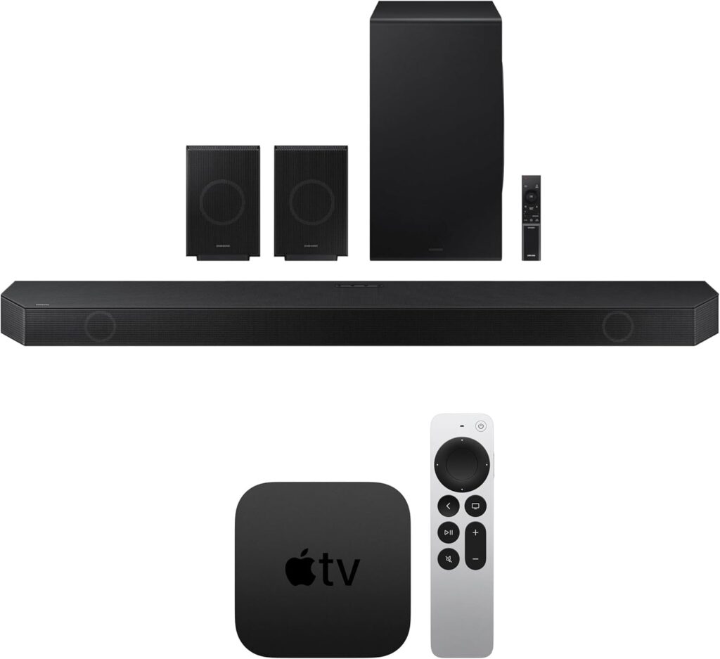 Samsung Q990D 11.1.4ch Soundbar, HW-Q990D/ZA Bundle with AppleTV 4K 64GB