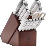 HENCKELS Statement Razor-Sharp 15-Piece White Handle Knife Set with Block, German Engineered Knife Informed by over 100 Years of Mastery