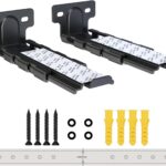 Soundbar Mount | Works with All Soundbar Including Samsung, Sony, Vizio, LG, & More | Depth Adjustable Sound Bar Mounts Under TV Bracket (Black: V02)