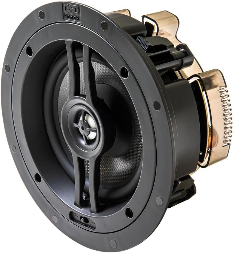 OSD Audio 6.5″ Trimless in-Ceiling Speakers 150W for Whole House Audio and Surround Sound Home Theater System, Pair BK-R63