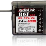 Radiolink 2.4Ghz R6F 6 Channels RC Receiver Long Distance Control for Car/Boat Surface Remote Controller RC6GS V2/RC4GS V2/RC4GS V3/RC6GS V3/RC8X/T12D/T16D/T8S/T8FB (No Gyro)