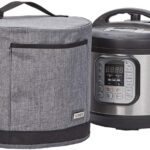 HOMEST Dust Cover with Pockets for Instant Pot 6 Quart, Insulated Pressure Cooker Case with Easy to Clean Lining, Grey