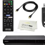 Sony UBPX700 4K Ultra HD Home Theater Streaming Blu-ray DVD Player Built in Wi-Fi – Remote Control – High Speed 6 Foot 4K HDMI Cable – Ultra USB Flash Drive 64GB