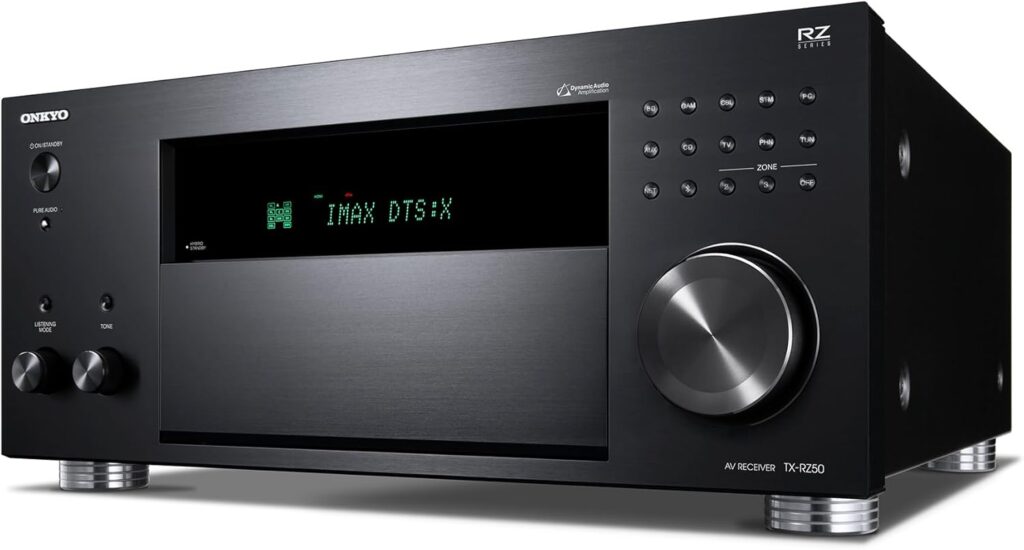 Onkyo TX-RZ50 9.2-Channel AV Receiver – 120 Watts Per Channel, Dirac Live Out of Box, Works with Sonos Certified, THX Certified and More