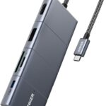 Anker USB C Hub, 11-in-1 Docking Station with 4K@60Hz HDMI and DP, 85W Power Delivery, USB-C&3 USB-A Data Ports, 1 Gbps Ethernet, 3.5mm Audio, microSD and SD Card Reader