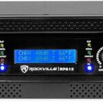 Rockville RPA12 5000W Peak/1400W RMS 2 Channel Rack Mount Power Amplifier, Bridgeable Pro/DJ Amp, LED Indicators, for Live Sound