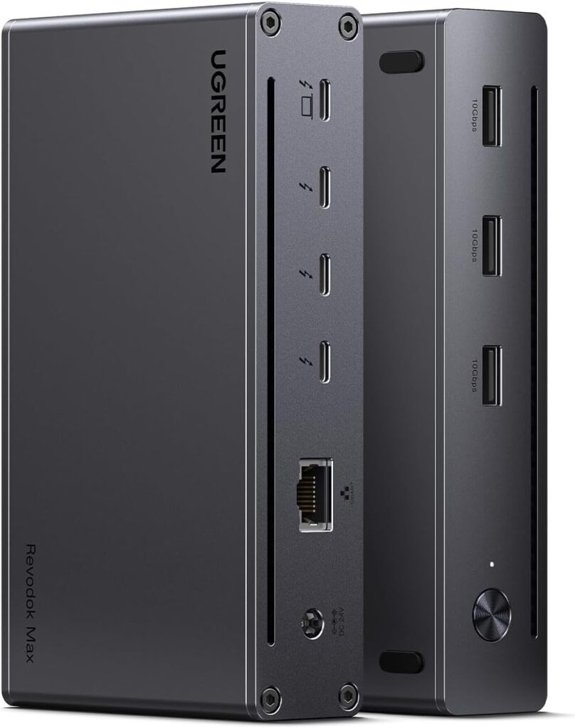 UGREEN Thunderbolt 4 Dock 8-in-1 40Gbps TB4 Hub 3 x TB 4 Dual 4K@60Hz or Single 8K Display, 85W Charging, Gigabit Ethernet, 3 x USB A 3.2. Revodok Max 208 for Mac M1/M2/M3/M4 Pro/Max