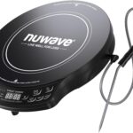 Nuwave Diamond Induction Cooktop, New & Improved Electric Burner with Probe, 91 Temps 50°F to 500°F, 6.5” Heating Coil, Shatter-Proof Ceramic Glass, 3 Wattage Settings, Ideal for Dorms, RVs & Apts