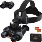 3D VR Night Vision Goggles – Rechargeable Head Mounted Binoculars, Built-in Giant Screen, 4K Video, 24MP Photos, 6X Digital Zoom, Includes 32GB TF Cards