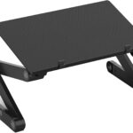 WorkEZ Adjustable Laptop Stand for Desk, Adjustable Height Laptop Stand, Ergonomic Foldable Portable PC Holder, Computer Riser, Home Office Supplies
