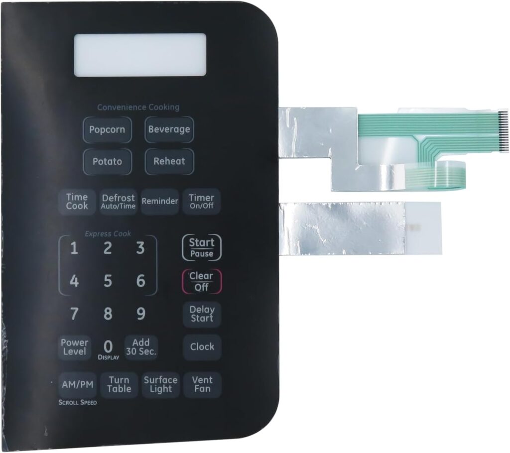 WB56X10822/WB56X10826 Compatible with GE Microwaves Touch Control Panel Membrane Switch Touchpad