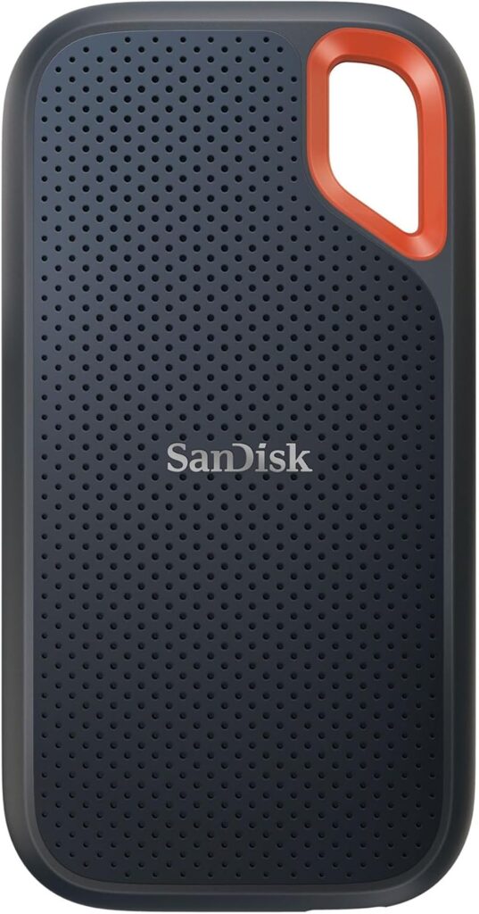 SanDisk SSD, External 8 TB USB3.2 Gen2, Read Up to 1050MB/s, Splashproof and Dustproof, SDSSDE61-8T00-GH25, Extreme Portable SSD, V2 Win Mac, PS4, PS5, Eco Package