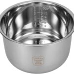 UPKOCH Rice Cooker Stainless Steel Inner Pot, 5.28Qt / 5L Pressure Cooker Liner Replacement, Non-Stick Baking Pot | Mixing Meal Prep Bowl for Electric Rice Cooker, Accessories for Cake Preparation