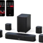 ULTIMEA 7.1ch Virtual Surround Sound Bar, Sound Bar for Smart TV with 4 Surround Speakers, Peak Power 330W, Surround Sound System for TV, App Control, TV Soundbar with Subwoofer, Opt/AUX/BT, Aura A40