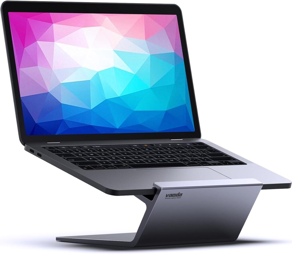 Laptop Stand, Aluminum Notebook Holder Riser Heat-Vent for MacBook Air/Pro, Dell, HP, Lenovo, Microsoft Surface, Samsung 11-16 inches Notebook
